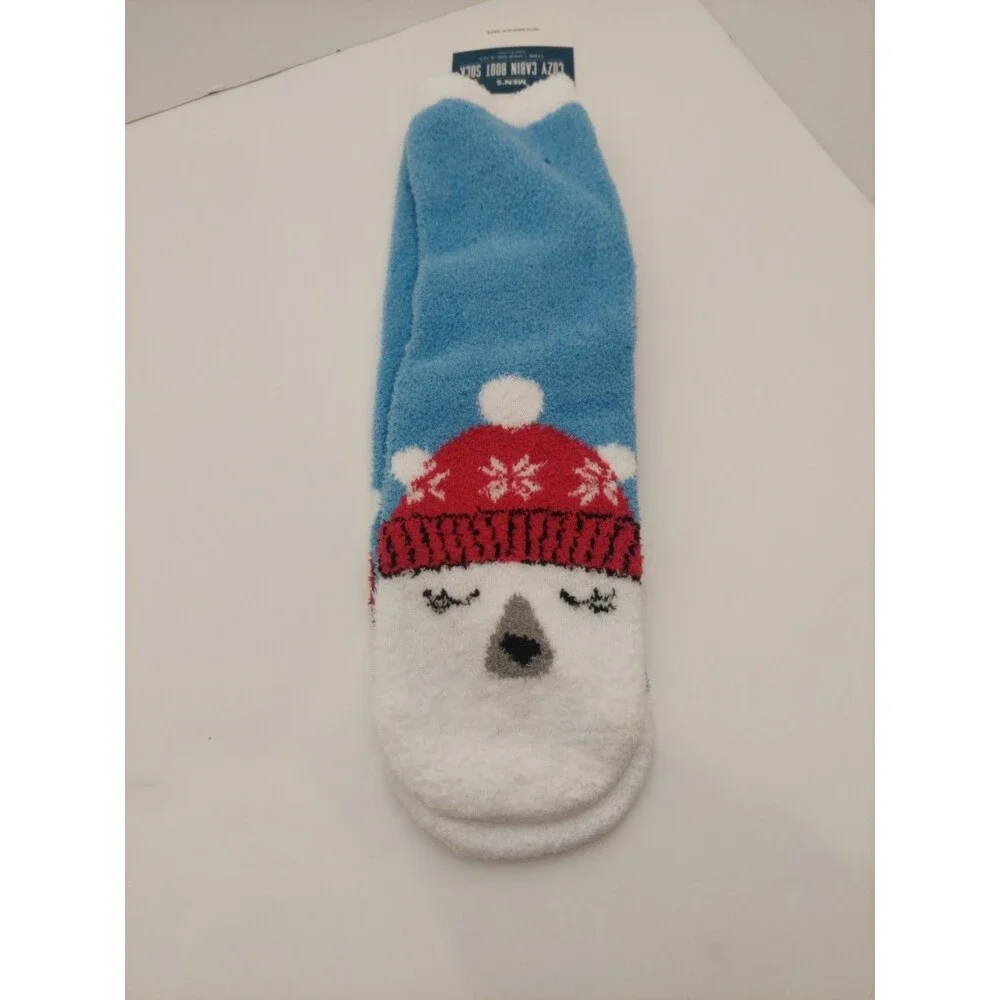 Northeast Outfitters Cozy Cabin Women's Size 5 10 Festive Socks Blue Polar Bear